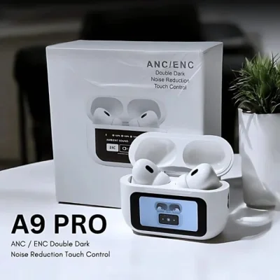 🎧 A9 Pro ANC/ENC স্মার্ট ডিসপ্লে ইয়ারবাডস (Smart Display Earbuds) — ছবি 1