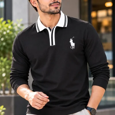 Premium Embroidery Full Sleeve Polo Shirt — image 5