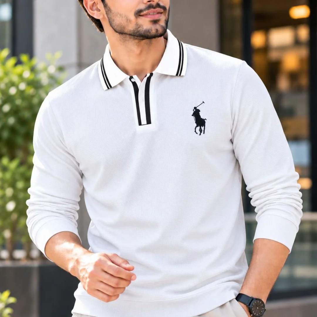 Premium Embroidery Full Sleeve Polo Shirt — image 3