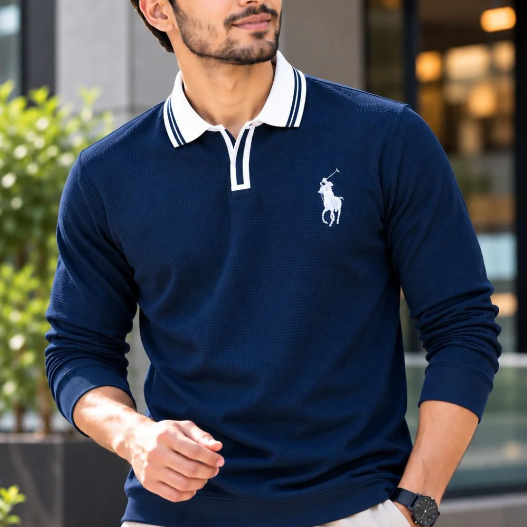 Premium Embroidery Full Sleeve Polo Shirt — image 2