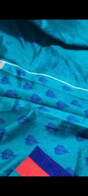 Premium Motka Silk Blue Saree — image 3