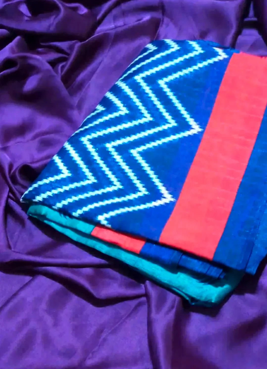 Premium Motka Silk Blue Saree — image 2