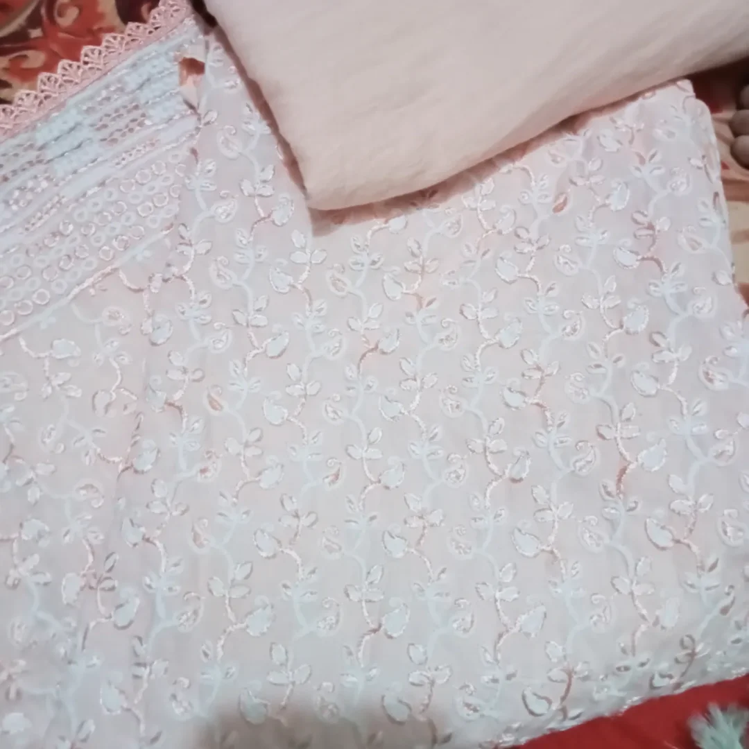 3 Piece Cotton Suit with Dupatta and Pajama