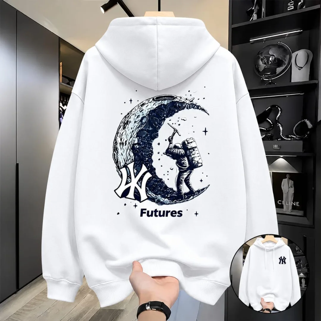 Stylish Solid Printed Cotton Hoodie — image 7