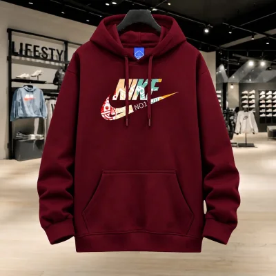 Stylish Solid Printed Cotton Hoodie — image 9