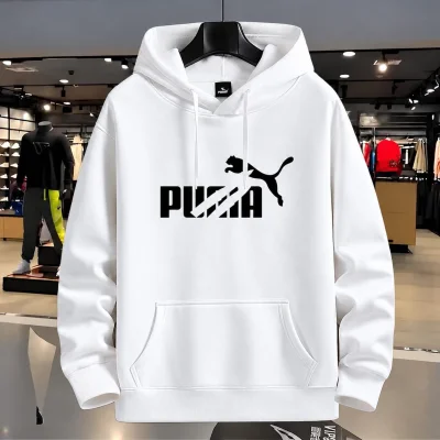 Stylish Solid Printed Cotton Hoodie — image 2