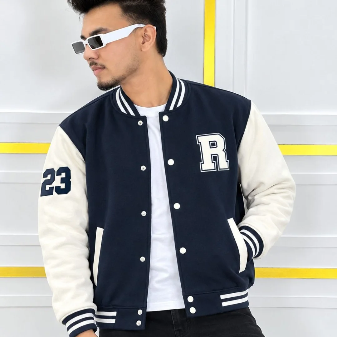 Stylish Cotton Varsity Jacket — image 6