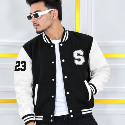 Stylish Cotton Varsity Jacket — image 4