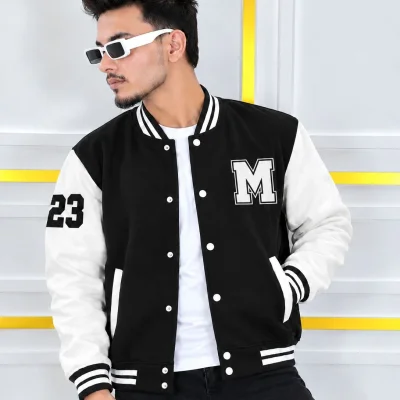 Stylish Cotton Varsity Jacket — image 2