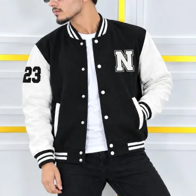 Stylish Cotton Varsity Jacket — image 1