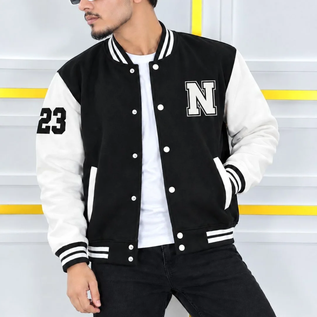 Stylish Cotton Varsity Jacket