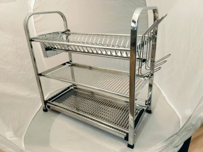 SKB Stainless Steel 3-Tier Dish Rack (Square) — image 4