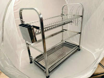SKB Stainless Steel 3-Tier Dish Rack (Square) — image 5