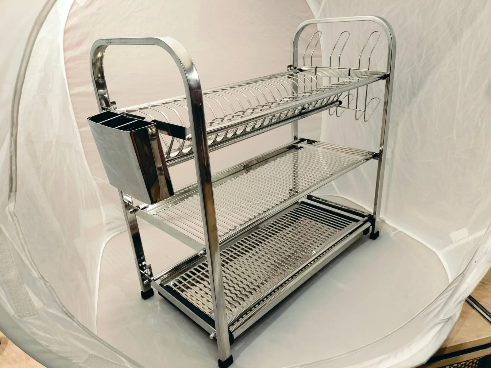 SKB Stainless Steel 3-Tier Dish Rack (Square) — image 5