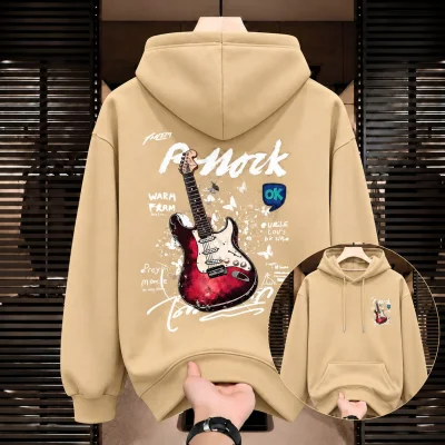 Stylish Solid Printed Cotton Hoodie — image 3