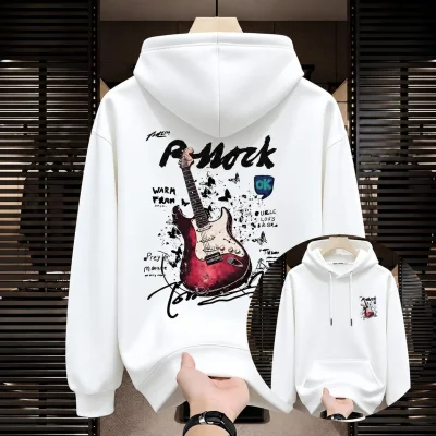 Stylish Solid Printed Cotton Hoodie — image 5